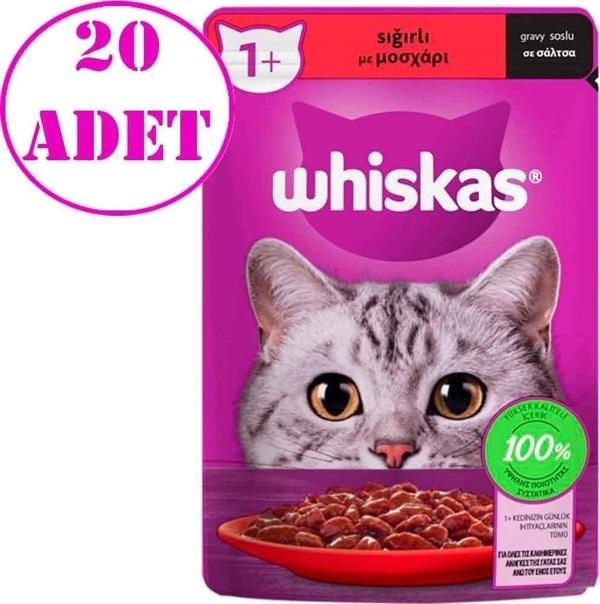 Whiskas Sığır Etli Pouch Kedi Maması 85 Gr 20 AD - Image 1