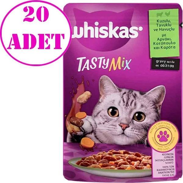 Whiskas Tasty Mix Kuzulu Havuçlu Kedi Maması 85 Gr 20 AD - Image 1