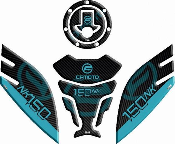 Gogo Tank Pad 001 Siyah-turkuaz Cfmoto 150 Nk - Image 1