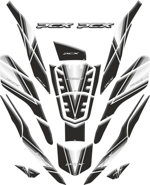 Gogo Tank Pad 004 Siyah-gri 26 Parça Honda Pcx 125 2021-2023 - Image 1