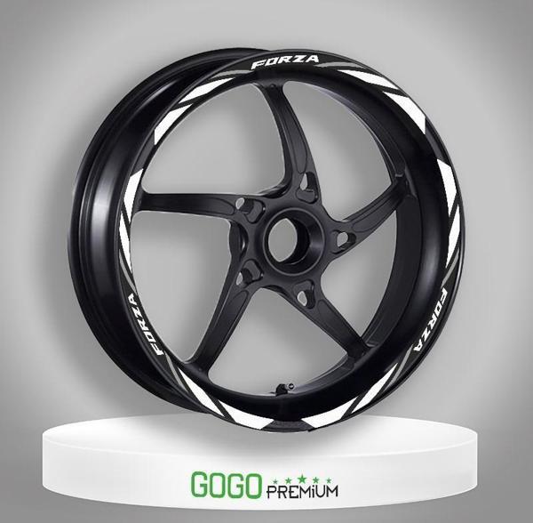 Gogo Jant Şeridi Beyaz-siyah Honda Forza 250 - Image 1