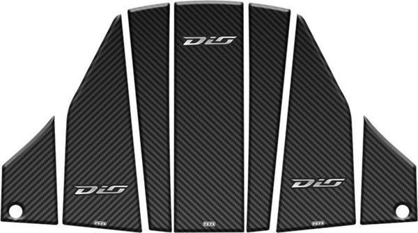 Gogo Tank Pad Seti 001 7 Parça Siyah-gri Karbon Desenli Honda Dıo 110 - Image 1