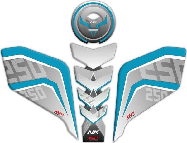 Gp Kompozit Tank Pad Seti Turkuaz Cf Moto 250 Nk 2018-2021 - Image 1