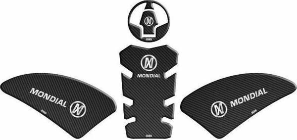 Gogo Tank Pad Seti 001 Siyah-gri-karbon Mondıal 125 Drıft L 2019-2023 - Image 1