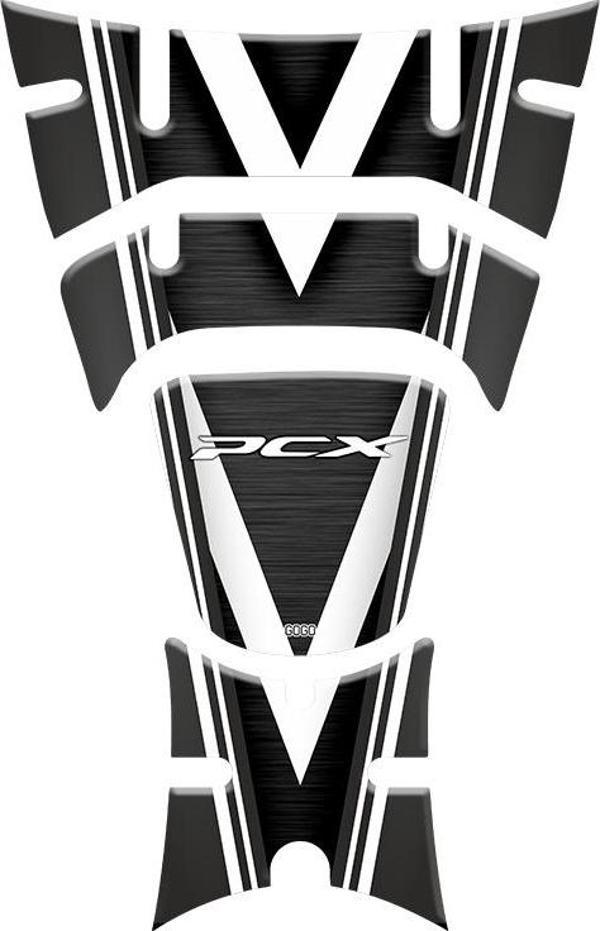 Gogo Tank Pad Seti 005 4 Parça Siyah-kırmızı Honda Pcx 125 2018-2020 - Image 1