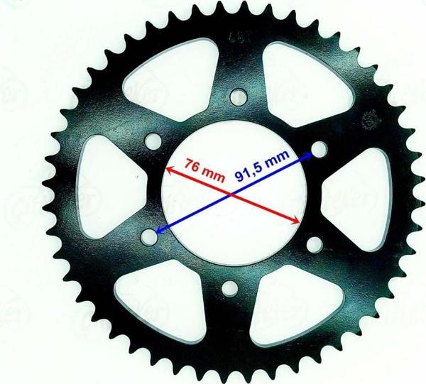 Motospartan Arka Dişli 48t İç 76mm 6 Delik Yamaha Mt-125 ( 2015-2017 ) Yzf-r125 ( 2008-2015 ) 428 Zi - Image 1