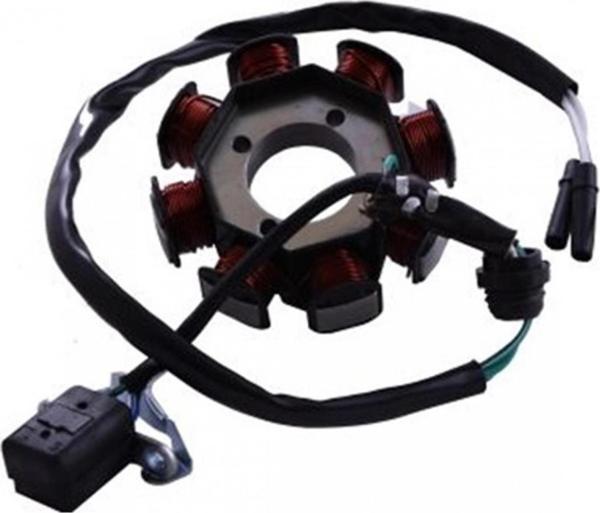 Motospartan Statör 8 Sargı Agk Cg 125 100 Sport 3 Kablo [ 2 Beyaz 1 Mavi Kablo ] - Image 1
