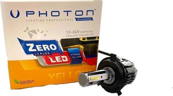 Photon Far Ampulü Led +3 Plus H4 Xtreme Zr3724 Xy Zero 12v - 24v Sarı Işık Honda Spacy 110 Dıo 110 A - Image 1