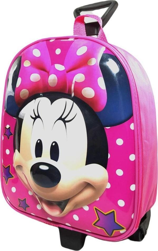 Dünyanın Çantası Kız Çocuk Mickey Mause Anaokulu Çekçekli Sırt Çantası - Image 1