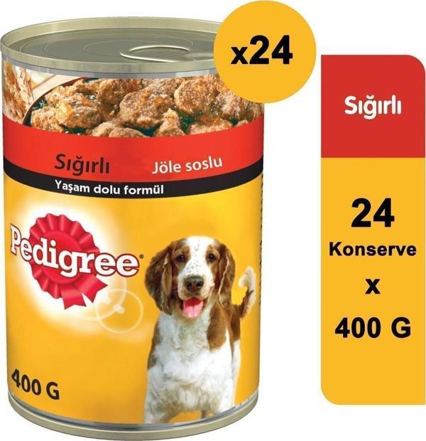 Pedigree Sığırlı Konserve Köpek Maması 24 X 400 G - Image 1