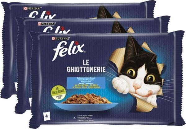 Felix Multipack Somonlu Ve Ton Balıklı Yetişkin Kedi Maması - (85 Gr X 12 Adet) - Image 1