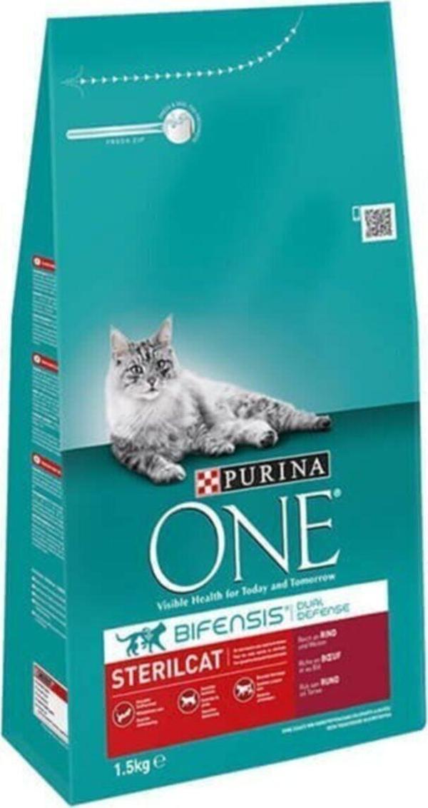 Purina One One Sterilised Sığır Etli Kısırlaştırılmış Kedi Maması 1.5 Kg X 2 Adet - Image 1