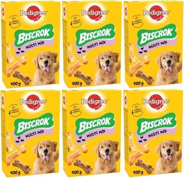 Pedigree Biscrok Multi Mix Köpek Ödül Bisküvisi 500 Gr X 6 Adet - Image 1