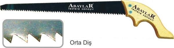 Abaylar Orta Diş Bağ Testere 35 cm - Ahşap Sap - Image 1