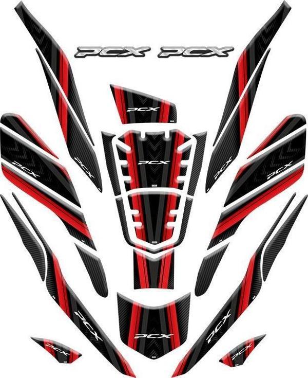 Honda Pcx 2021 - 2024 Uyumlu Tank Pad Set 002 - Image 1