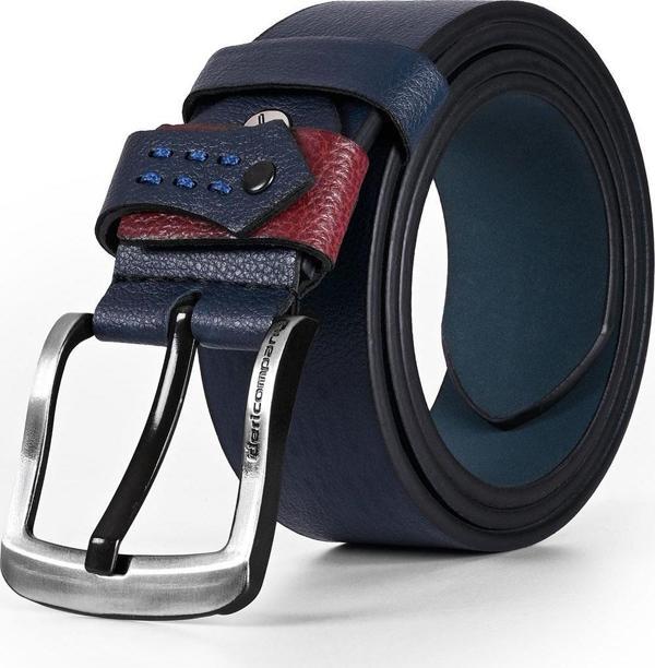 Erkek Suni Deri Lacivert Kot Kemer 112034 - Image 1