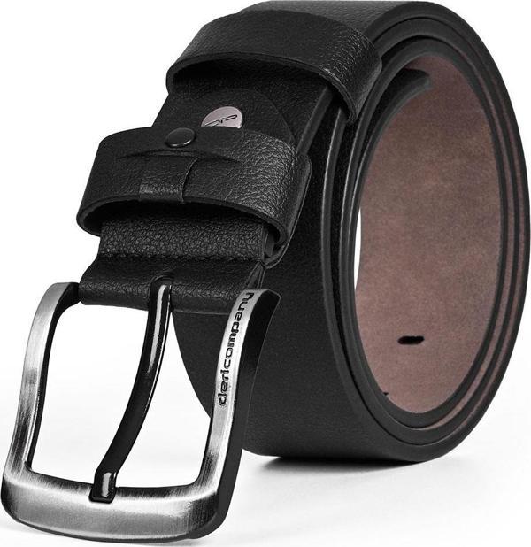 Erkek Suni Deri Siyah Kot Kemer 112032 - Image 1