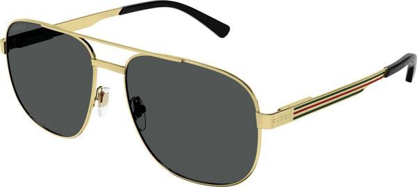 Gucci GG1223/S 002 Kare Unisex Güneş Gözlüğü Gold - Image 1