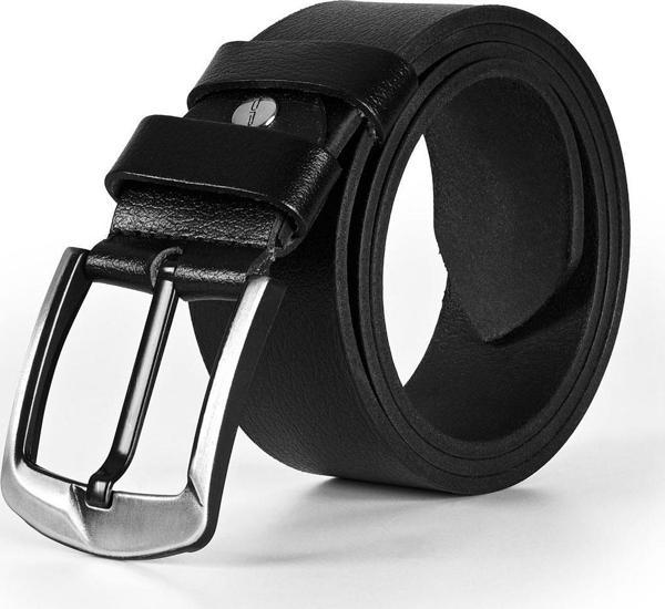 Erkek Hakiki (Gerçek) Kot Deri Kemer Siyah 112522 - Image 1