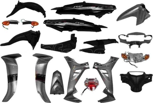 Yamaha Crypton C8 Kaporta Seti Gri/siyah (far Stop Dahil) - Image 1