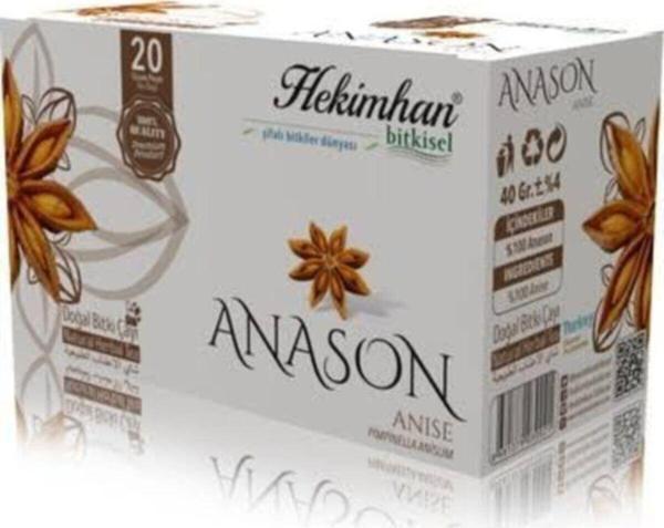 Hekimhan Bitkisel Anason Doğal Bitki Çayı 20 Süzen Poşet - Image 1