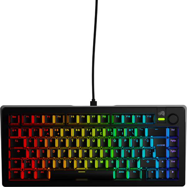 Glorious GMMK3 Prebuilt TR Q Hotswap Modüler Gasket Mekanik RGB Siyah Klavye  - Image 1