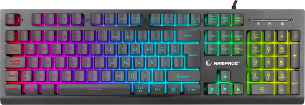Rampage MIRACLE K2 Siyah USB RGB Aydınlatmalı Q Gaming (Oyuncu) Klavye - Image 1