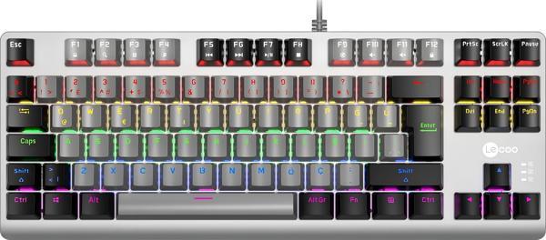 Lenovo Lecoo GK304 Red Switch RGB Mekanik Türkçe Q Gri Gaming (Oyuncu) Klavye - Image 1