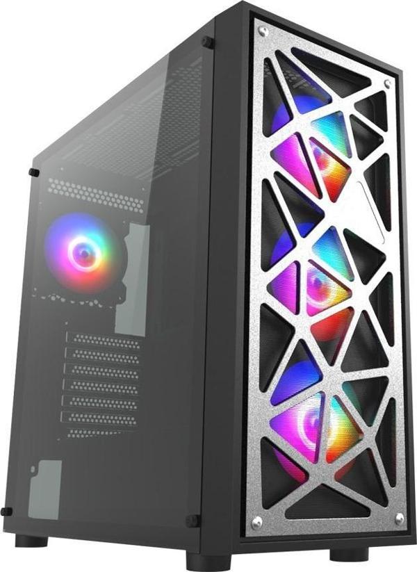 Vento VG12AL FSP 850W 80+ Bronz Gen5 4x120mm RGB Fan Temperli Cam USB 3.0 Mesh E-ATX Mid-Tower Gaming (Oyuncu) Kasa  - Image 1