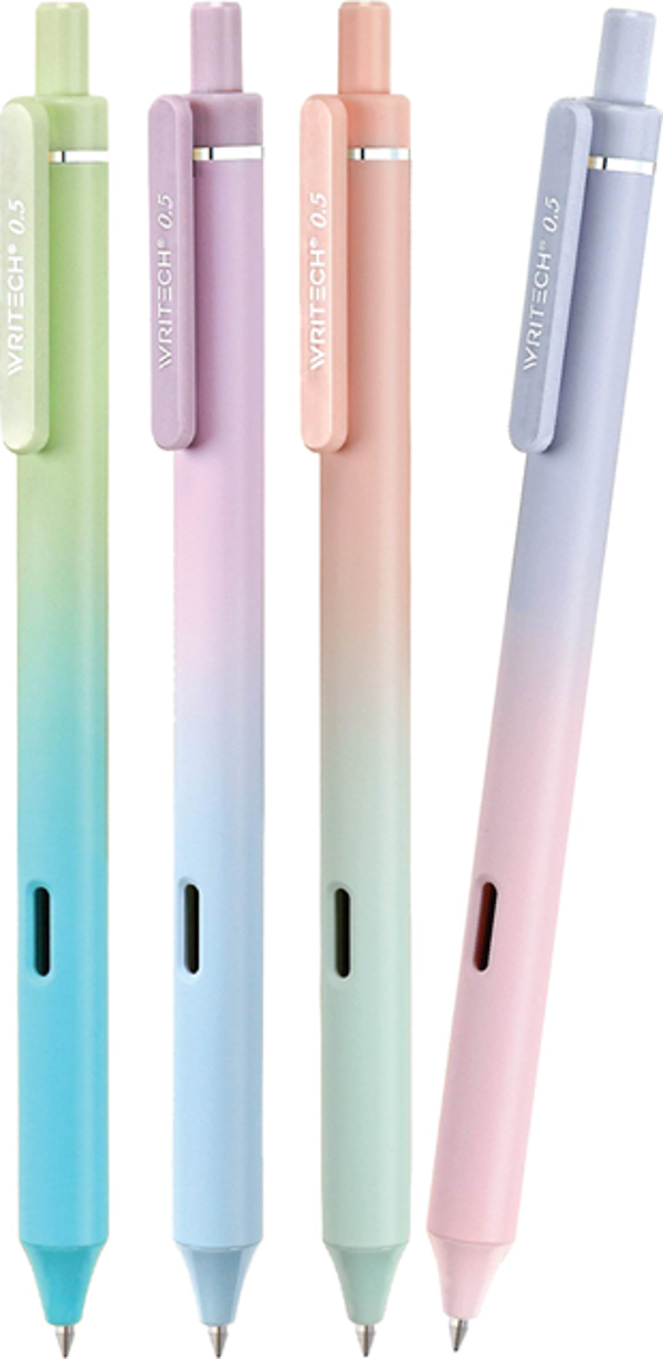 WRITECH W-0171 AURORA MAVİ-PEMBE GÖVDE MAVİ JEL KALEM  - 12'Lİ KUTU - Image 1