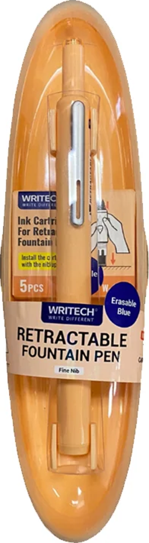 WRITECH W-784 BASMALI DOLMA KALEM TURUNCU GÖVDE - BLİSTER - Image 1
