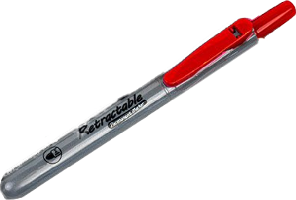 WRITECH W-805P BASMALI PERMANENT KALEM KIRMIZI - 12'Lİ KUTU - Image 1