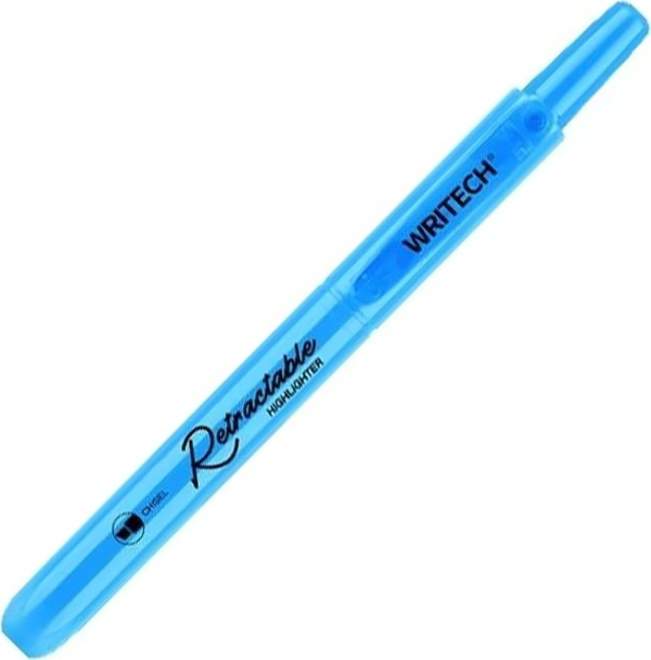 WRITECH W-805S BASMALI FOSFORLU KALEM PASTEL MAVİ - 12'Lİ KUTU - Image 1