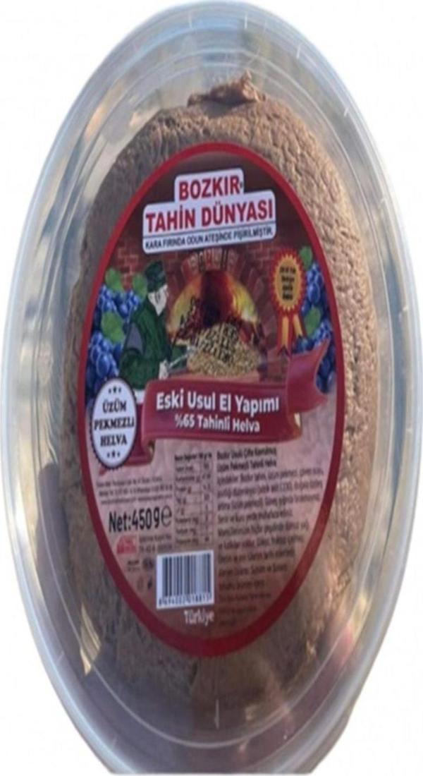 Bozkır Tahin Dünyası Bozkır Tahin Dünyası El Yapımı Eski Usül Üzüm Pekmezli Helva 450 Gr. - Image 1