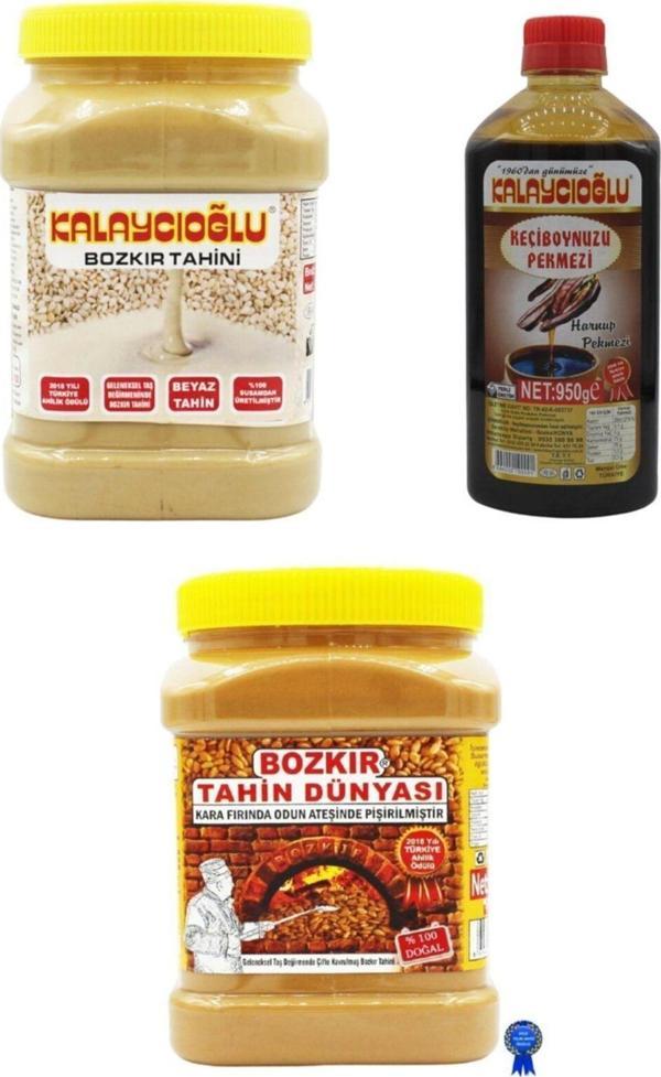 Bozkır Tahin Merkezi Beyaz 935 Gr + Bozkır Tahin Dünyası 935 Gr + Harnup Pekmezi 950 Gr Ekonomik Paket - Image 1