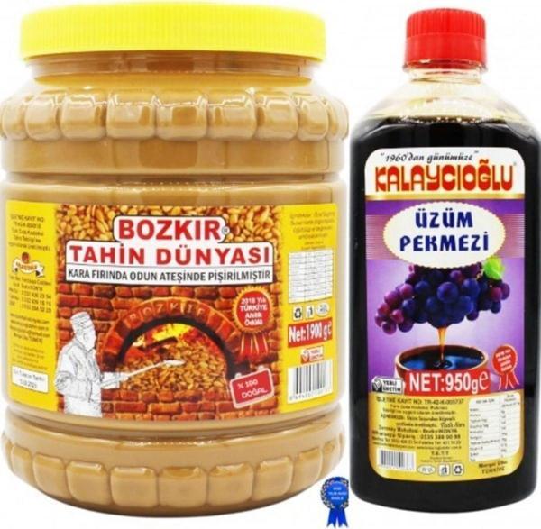 Bozkır Tahin Merkezi Çifte Kavrulmuş Tahin 1900 Gr - Üzüm Pekmezi 950 Gr - Image 1
