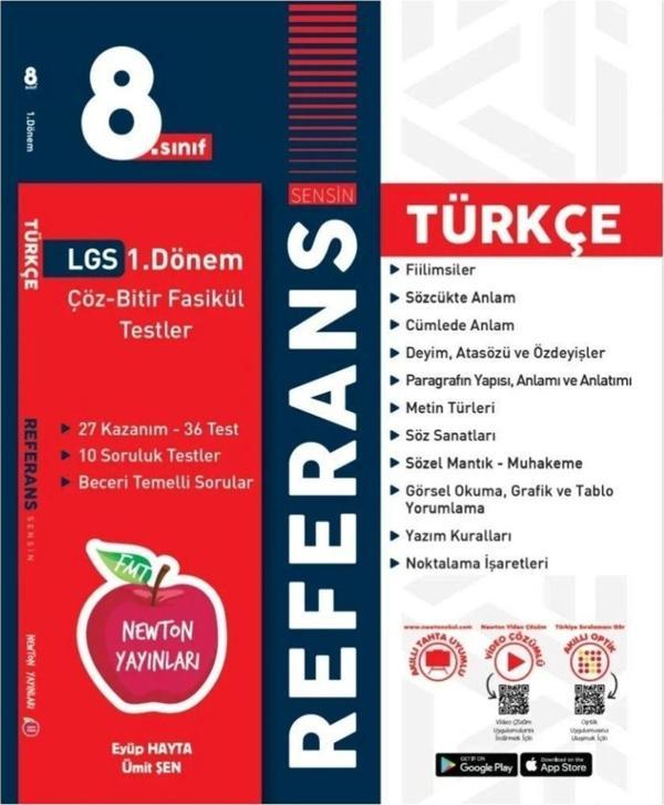 Newton Referans Lgs 1.dönem Türkçe Çöz Bitir Fasikül Testler - Newton Yayınları - Image 1