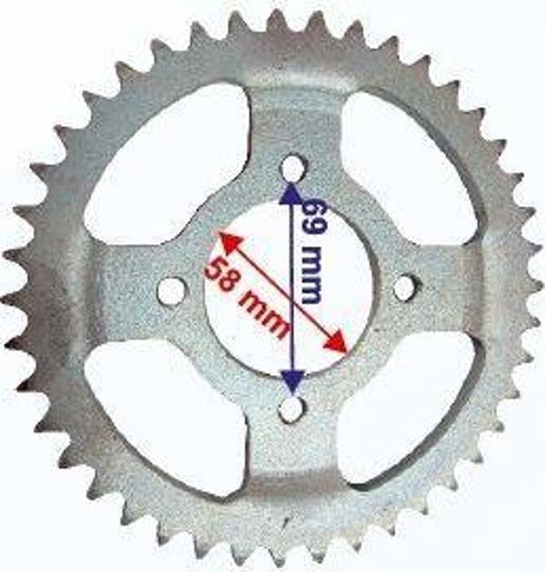 Kuba 150 Kuba-9 Arka Dişli 428-42T İç 58 Mm Çanaklı Öm - Image 1
