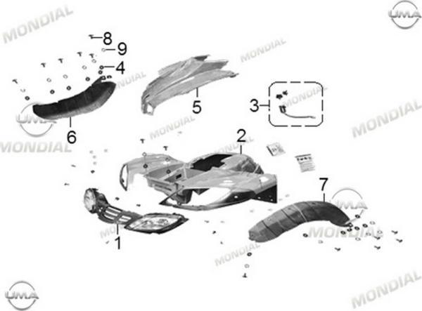 Atv Terratrack 200 Ön Çamurluk Sol Granajı Orj - Image 1