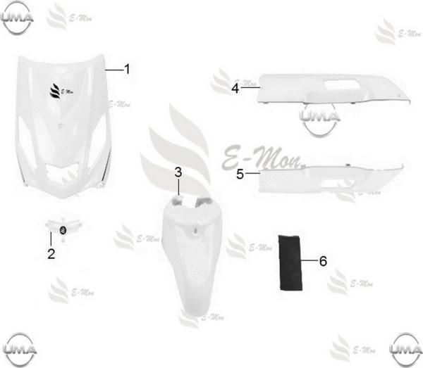 E-Mon Jk 3000 Ön Panel Dekoratif Kapak Beyaz Orj - Image 1