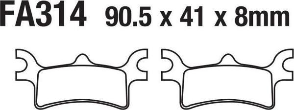 Atv Ön Fren Disk Balatası Fa314 Msr Polaris Magnum 325-500 Sportsman 400-450-500-600-700-800 - Image 1