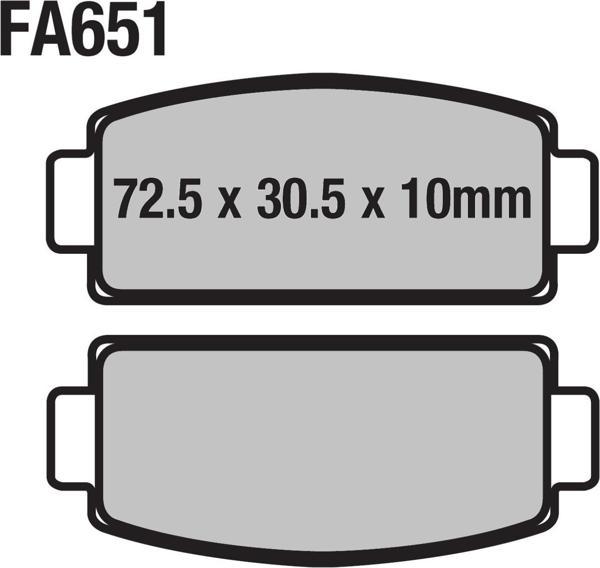 Cf Moto Atv Arka Fren Disk Balatası 625-Trc Fa651 Orj - Image 1