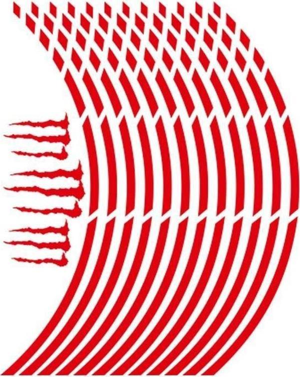 Sevenkardeşler Reflektör Kırmızı Kesik 1 Set Jant Şeridi - Image 1