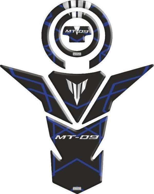 Yamaha Mt09 2013 - 2018 Uyumlu Tank Pad Set 006 - Image 1