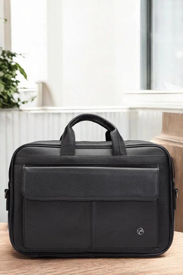 Lüx Kaliteli 16-17" inç Siyah Laptop Bölmeli Evrak Çantası - Image 1