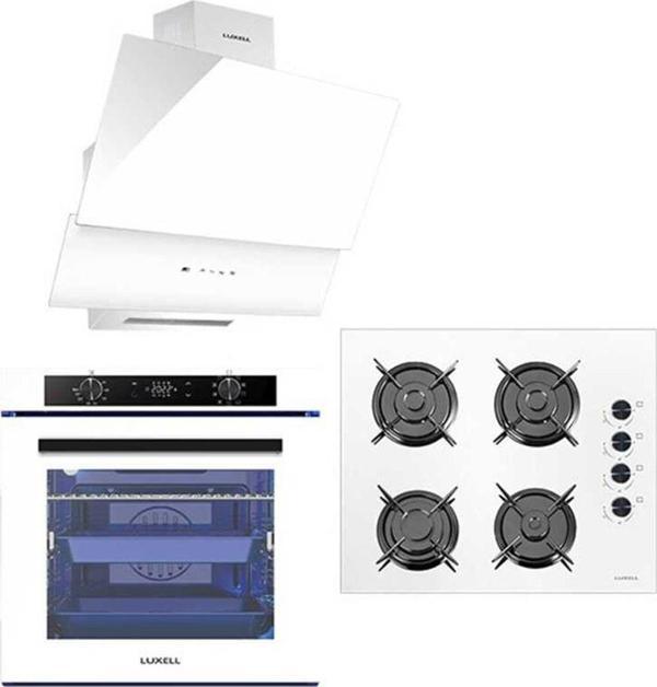 LUXELL PLATINIUM ANKASTRE SET BEYAZ (A68-SGF3DDT FIRIN+OC88 OCAK+835 DAVLUMBAZ) - Image 1