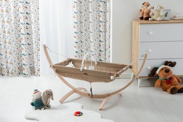 BW2111 - Ahşap Bebek Hamak Beşik - Image 1