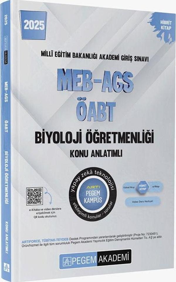 2025 MEB-AGS-ÖABT Biyoloji Öğretmenliği Konu Anlatımlı - Pegem Akademi Yayıncılık - Image 1