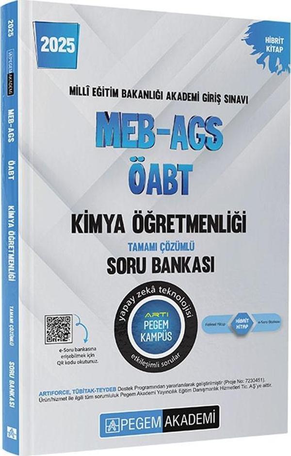 2025 MEB-AGS-ÖABT Kimya Öğretmenliği Tamamı Çözümlü Soru Bankası - Pegem Akademi Yayıncılık - Image 1