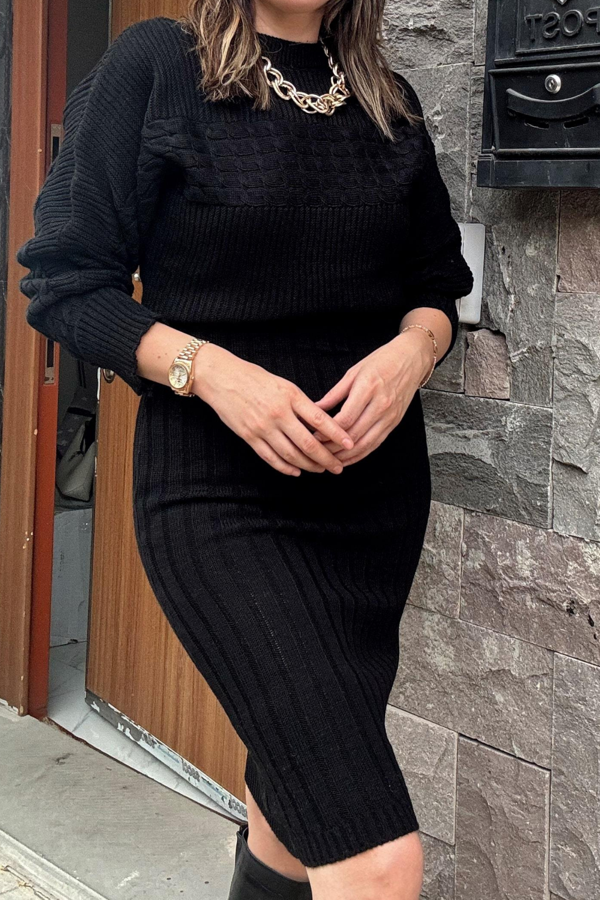 Premium Kumaş Croplu İkili Triko Takım - Image 1